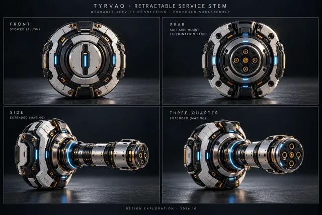 RETRACTABLE SERVICE STEM form study